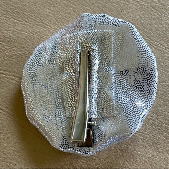 Satin Glittery flower hair clips, Brooch, Set of 6 - Picture 3 of 3